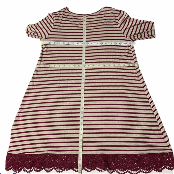 Red Camel Heirloom Romance Striped Shift Dress with Coordinating Leggings XL - Picture 6 of 11